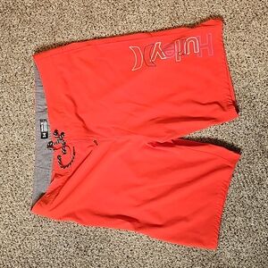 Mens Hurley Board Shorts. Red size 34